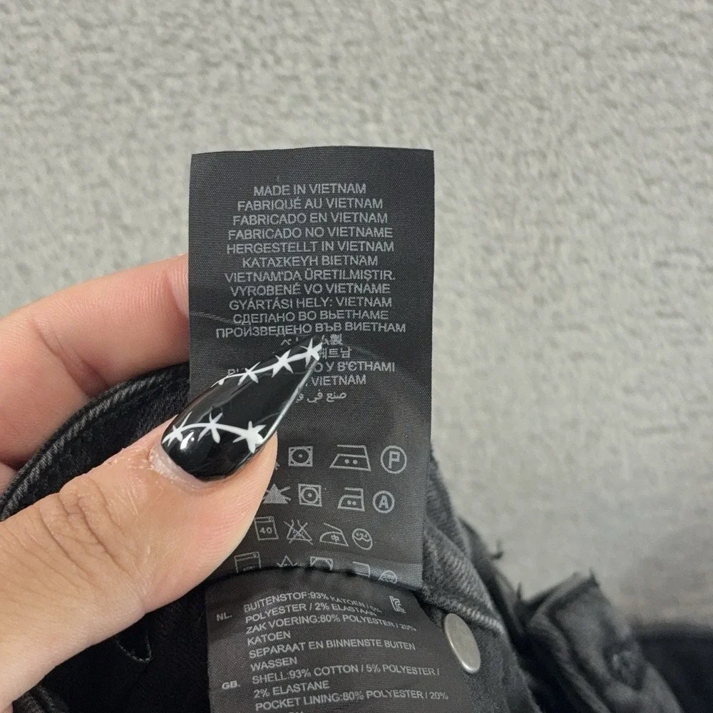G-Star RAW 5620‎ Zip Custom Jeans Womens Size 25x32 Black Skinny Biker Moto
